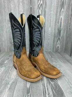 Men's Anderson Bean Natural Brahma Bison With 13" Black Glove Tops