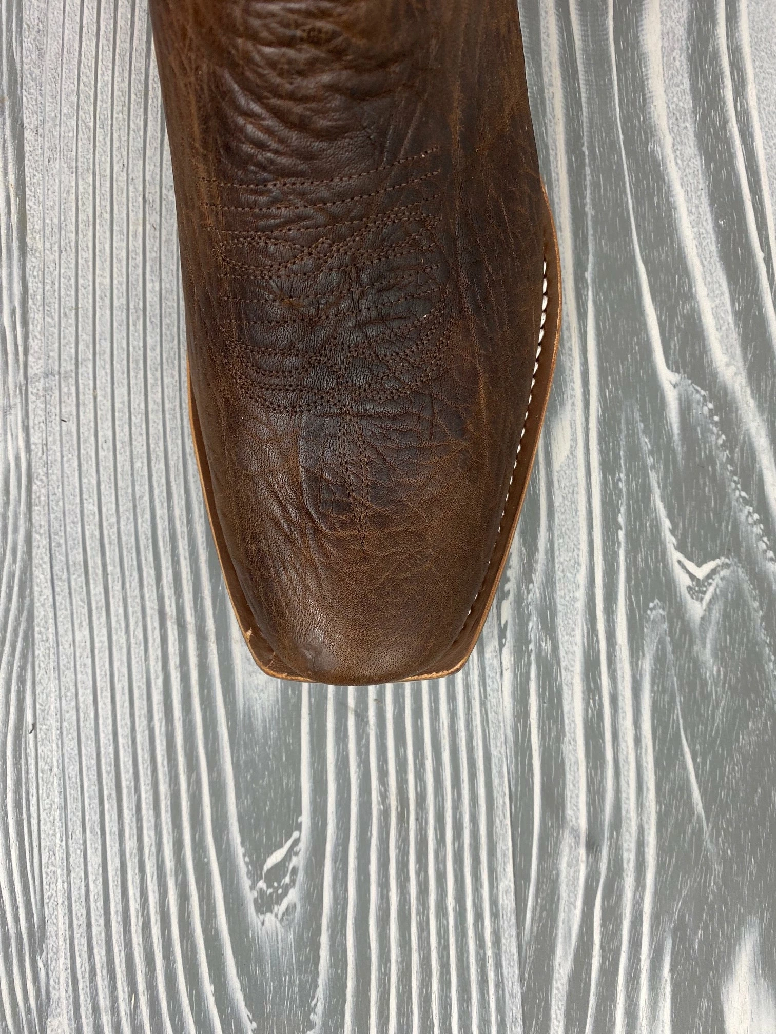 Men's Horse Power Top Hand Brown Shrunken Shoulder With 16" Red Sinsation Tops - HP9507 4 Men's Horse Power Top Hand Brown Shrunken Shoulder With 16" Red Sinsation Tops - HP9507 - Image 4