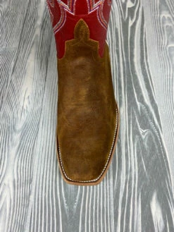 Men's Horse Power Top Hand Waxy Kudu With 13" Weathered Red Goat Tops - HP9501 -cowboy clothing shop IMG 8144