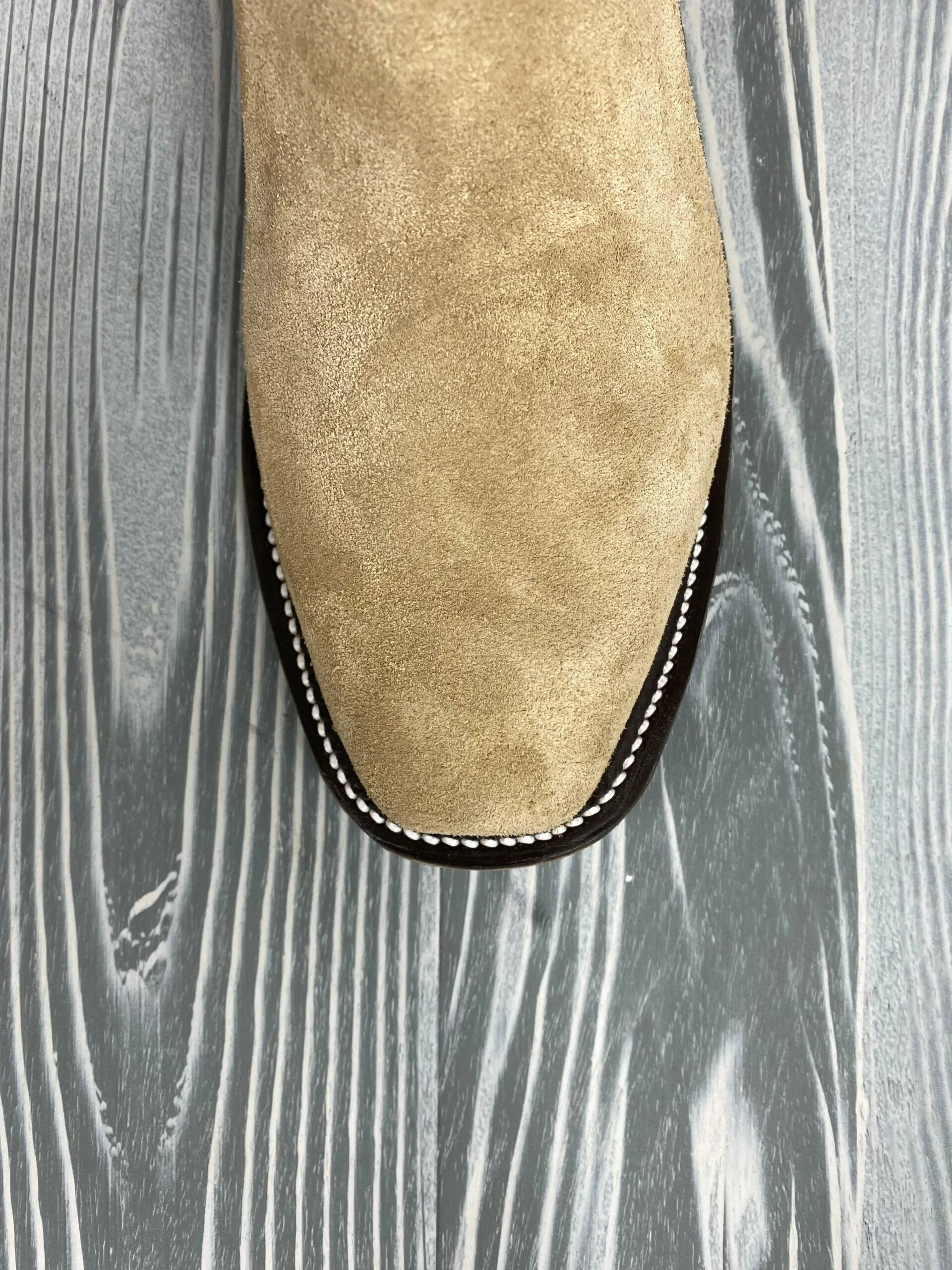 Men's Anderson Bean Tan Crazy Horse Reversed With 13" Striking Blue Deercow Tops 4 Men's Anderson Bean Tan Crazy Horse Reversed With 13" Striking Blue Deercow Tops - Image 4