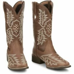 Women's Justin Carsen Rustic Tan Water Buffalo Western Boot - GY2974