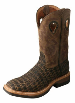 Men's Twisted X Lite Western Work Boots Cayman Print - MLCW023