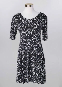 Ladies Keren Hart 3/4 Sleeve Scoop Neck Swing Dress - NN42046