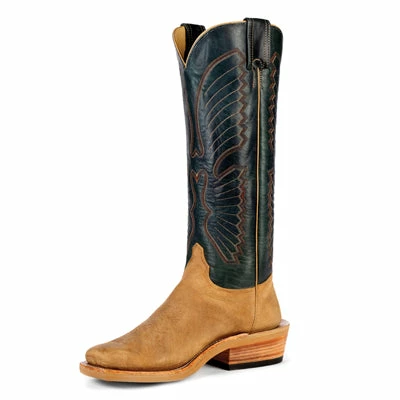 Men's Olathe Tall Top Sand Angry Elk With 16" Indigo Navajo Bison Tops - TT16 1 Men's Olathe Tall Top Sand Angry Elk With 16" Indigo Navajo Bison Tops - TT16