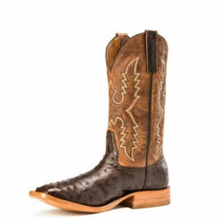 Men's Rios Of Mercedes Nicotine Full Quill Ostrich With 13" Tan Mad Cat Tops - R9014