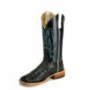 Men's Anderson Bean Black Full Quill Ostrich With 13" Black Kidskin Tops - S3015