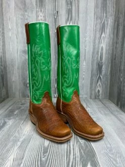 Olathe Cognac Tuscan Bison With 15" Perruche Kidskin Tops