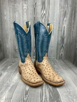 Men's Anderson Bean Tan Vintage Bruciato Full Quill Ostrich With 13" Mallard Kidksin Tops