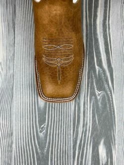 Mens Anderson Bean Distressed American Bison With 13" White Kidskin Tops -cowboy clothing shop ase
