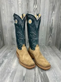 Olathe Mesquite Beeswax Rough Out With 15" Indigo Navajo Bison Tops