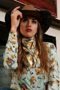 Cinch Yellow Printed Wild Rag - CXX7207014