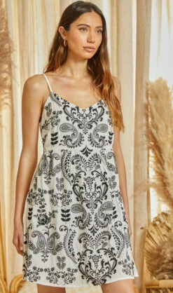 Ladies Savanna Jane Babydoll Embroidered Dress - D10751