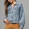 Ladies Easel Washed Denim Jacket - ET21034