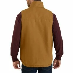 Men's Sherpa Lined Mock Neck Carhartt Brown Vest 104277 BRN 7 Men's Sherpa Lined Mock Neck Carhartt Brown Vest 104277 BRN -cowboy clothing shop image 9631104277 1 550 550