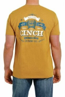 Men's Cinch Tried And True Tee In Gold - MTT1690475