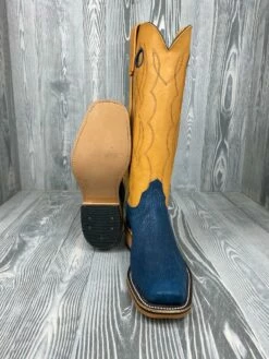 Men's Olathe Tall Top Blue Shark With 15" Tan Waxy Kansas Tops 6 Men's Olathe Tall Top Blue Shark With 15" Tan Waxy Kansas Tops -cowboy clothing shop o3