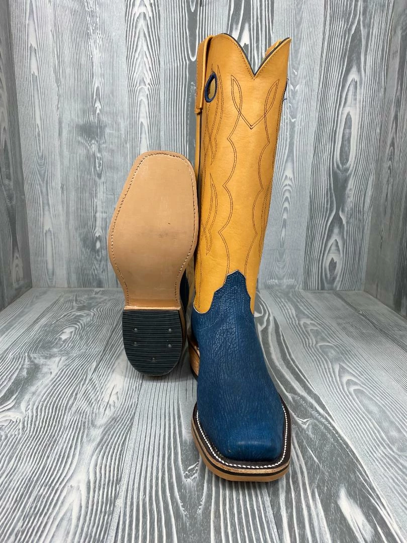 Men's Olathe Tall Top Blue Shark With 15" Tan Waxy Kansas Tops 3 Men's Olathe Tall Top Blue Shark With 15" Tan Waxy Kansas Tops - Image 3