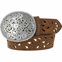 Tony Lama Pierced Filigree Trophy Belt