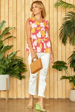 Ladies Emily Wonder Tiered Babydoll Top - T10236