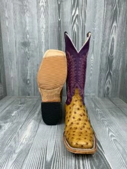 Men's Anderson Bean Umber Bruciato Full Quill Ostrich With 13" Violet Buffamonte Tops -cowboy clothing shop thumbnail4 b3925101 d125 4c66 9128 516d603de156