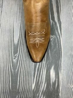 Ladies Oldwest Tan Snip Toe Cowgirl Boots - LF1596 -cowboy clothing shop thumbnail 3